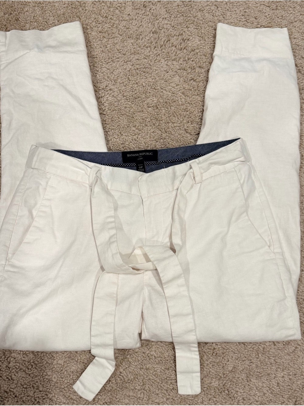 Banana Republic Women's Tie-Waist Tailored  Ankle Pants – Size Petite 0P
